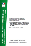 Rôles des organisations de producteurs dans les filières animales : négociation, conseil, commercialisation et création de valeur