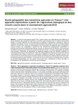 Quelle géographie des transitions agricoles en France ? Une approche exploratoire à partir de l’agriculture biologique et des circuits courts dans le recensement agricole 2010