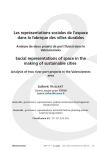 Les représentations sociales de l’espace dans la fabrique des villes durables