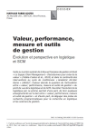 Valeur, performance, mesure et outils de gestion