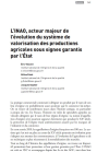 L’INAO, acteur majeur de l’évolution du système de valorisation des productions agricoles sous signes garantis par l’État