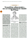 Transition alimentaire : un accompagnement timide de l'Etat