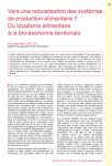 Vers une relocalisation des systèmes de production alimentaire ? Du localisme alimentaire à la bio-économie territoriale