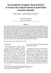 Consumption of organic meat products in France: an analysis based on panel data (scanner dataset)