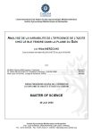 Analyse de la variabilité de l’efficience de l’azote chez le blé tendre dans la plaine du Saïs