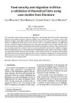 Food security and migration in Africa: a validation of theoretical links using case studies from literature