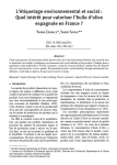 L’étiquetage environnemental et social : quel intérêt pour valoriser l’huile d’olive espagnole en France ?