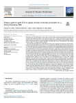 Using a gate-to-gate LCA to apply circular economy principles to a food processing SME