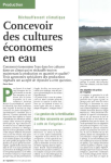 Concevoir des cultures économes en eau