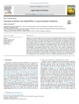 Assessing resilience and adaptability in agroecological transitions