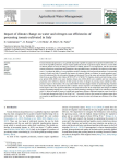 Impact of climate change on water and nitrogen use efficiencies of processing tomato cultivated in Italy