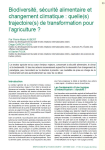 Biodiversité, sécurité alimentaire et changement climatique : quelle(s) trajectoire(s) de transformation pour l’agriculture ?