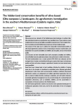 The hidden land conservation benefits of olive-based (Olea europaea L.) landscapes: an agroforestry investigation in the southern Mediterranean (Calabria region, Italy)