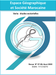 Espace géographique & société marocaine, n. 37-38 - Août 2020 - Varia: études sectorielles
