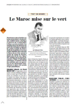 Le Maroc mise sur le vert