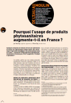 Pourquoi l’usage de produits phytosanitaires augmente-t-il en France ?