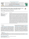 Paths of adaptation to climate change in major Italian agricultural areas: effectiveness and limits in supporting the profitability of farms