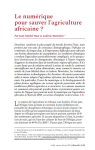 Le numérique pour sauver l’agriculture africaine ?