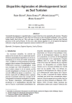 Disparités régionales et développement local au sud tunisien