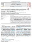 Consumer understanding of sustainability concept in agricultural products