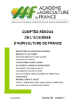Comptes rendus de l'Académie d'agriculture de France, vol. 106, n. 1 - Février 2021