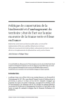 Politique de conservation de la biodiversité et d'aménagement du territoire : état de l'art sur la mise en œuvre de la Trame verte et bleue en France