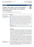 Insights into organic wine consumption: behaviour, segmentation and attribute non-attendance