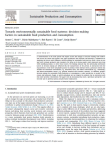 Towards environmentally sustainable food systems: decision-making factors in sustainable food production and consumption