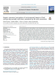 Organic consumers' perceptions of environmental impacts of food overlap only partially with those considered by life cycle assessment