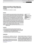 Mitigation of the effects of climate change in the agricultural sector of Cyprus, through optimization of benefit