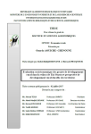 Evaluation socioéconomique des projets de développement rural dans la wilaya de Tizi Ouzou et perspective de développement rural durable des territoires