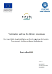 Valorisation agricole des déchets organiques