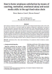 How to foster employee satisfaction by means of coaching, motivation, emotional salary and social media skills in the agri-food value chain