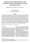 Impact of parcel fragmentation on the calculation of the real estate value of land belonging to farms