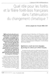 Quel rôle pour les forêts et la filière forêt-bois françaises dans l'atténuation du changement climatique ?