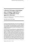 Collectifs d’échanges de pratiques pour écologiser l’agriculture : éclairer les difficultés d’une approche volontaire