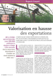 Valorisation en hausse des exportations