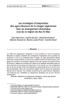 Les stratégies d’adaptation des agro-éleveurs de la steppe algérienne face au changement climatique (cas de la région de Ras El Ma)