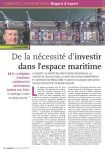 De la nécessité d'investir dans l'espace maritime