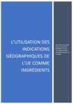 L'utilisation des indications géographiques de l'UE comme ingrédients