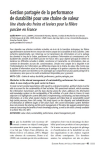 Gestion partagée de la performance de durabilité pour une chaîne de valeur : une étude des freins et leviers pour la filière porcine en France