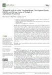 Territorial analysis of the European Rural Development Funds (ERDF) as a driving factor of ecological agricultural production