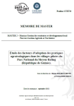 Étude des facteurs d’adoption des pratiques agroécologiques dans les villages pilotes du Parc National du Moyen-Bafing (Guinée)