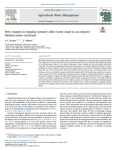 How changes in cropping intensity affect water usage in an irrigated Mediterranean catchment