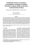 Smallholder farmers’ perceptions and adaptation strategies to mitigate the effect of climate change in the oases of south-eastern Tunisia