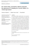 Do virtual reality experiments replicate projection bias phenomena? Examining the external validity of a virtual supermarket