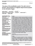 The pieces of the smallholder puzzle: the add-in role of farmers' characteristics in irrigation improvement projects in the old lands of Egypt