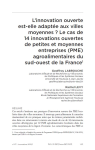 L’innovation ouverte est-elle adaptée aux villes moyennes ? Le cas de 14 innovations ouvertes de petites et moyennes entreprises (PME) agroalimentaires du sud-ouest de la France