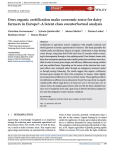 Does organic certification make economic sense for dairy farmers in Europe? – A latent class counterfactual analysis