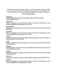 Livelihoods and planning policy: environmental change under current policies leads to declining livelihood opportunities in the Mekong delta